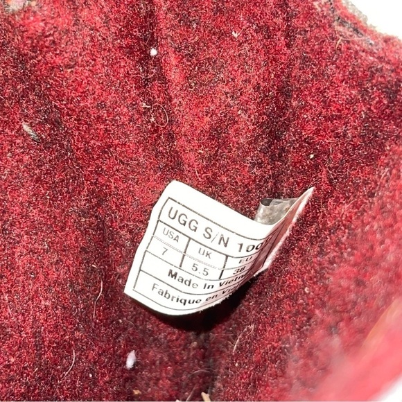 UGG Baroness Nordic Sugar Plum Burgundy Duck Boots Size 7 - Picture 8 of 8